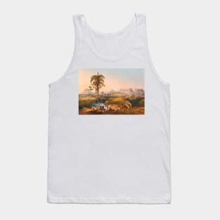 Indigenous warrior around a campfire Tank Top